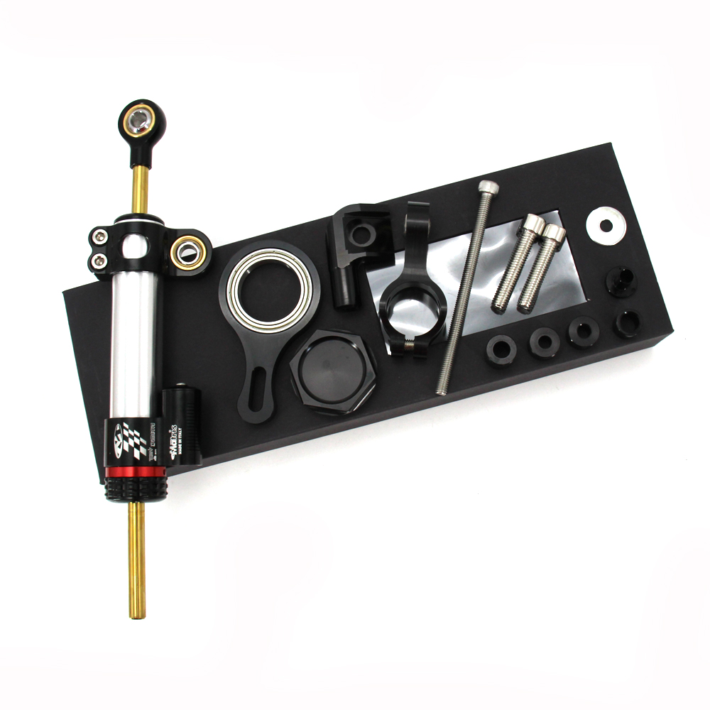 CNC Aluminum Adjustable Motorc - Steering Damper Stabilizer Kit Cnc review and price