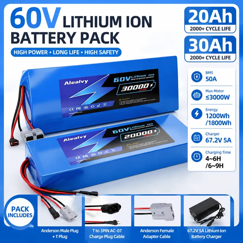 Aleaivy 60V 20AH 30AH 21700 Li - 60V 30Ah 21700 Battery Pack review and price